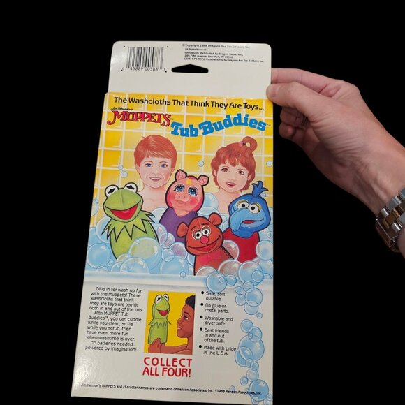 VTG 80s Muppet Babies Miss Piggy Tub Buddies BATH MITT PLUSH Washable USA Made - Picture 3 of 10